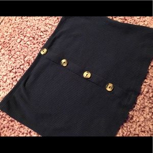 Dark navy blue tube top